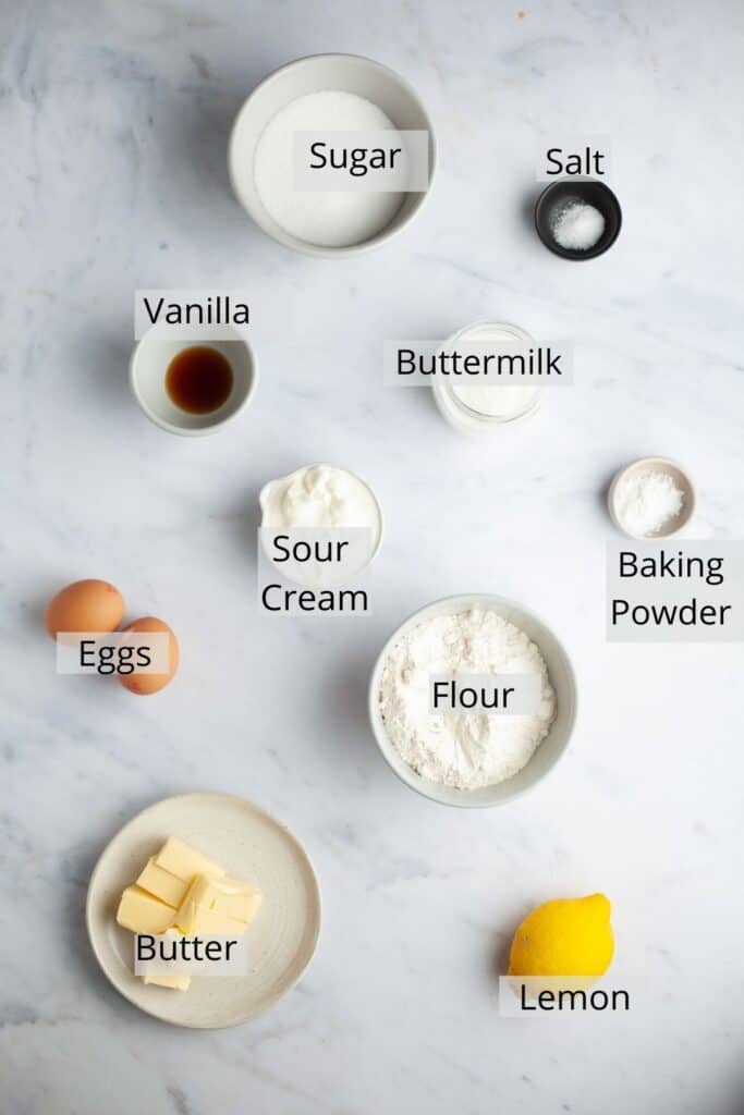 ingredients for vanilla cupcakes