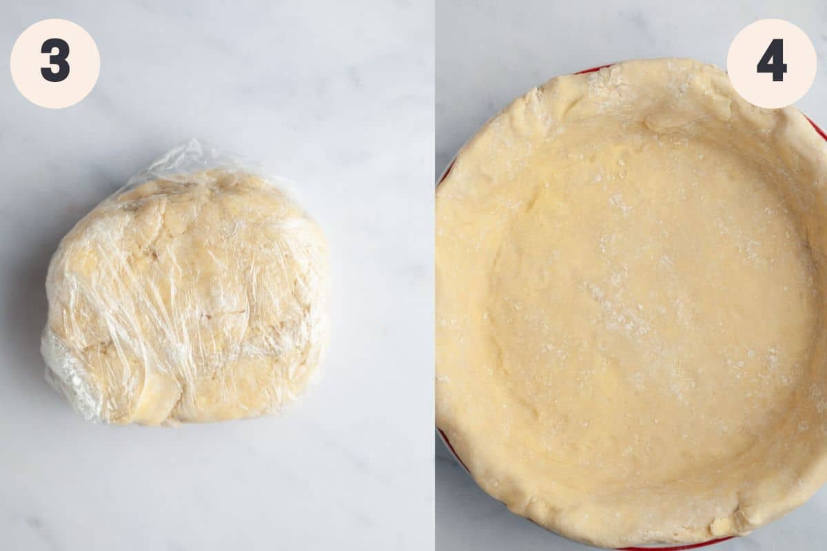 steps 3 and 4 to make pie dough.