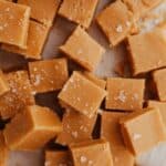 A pile of peanut butter fudge squares.