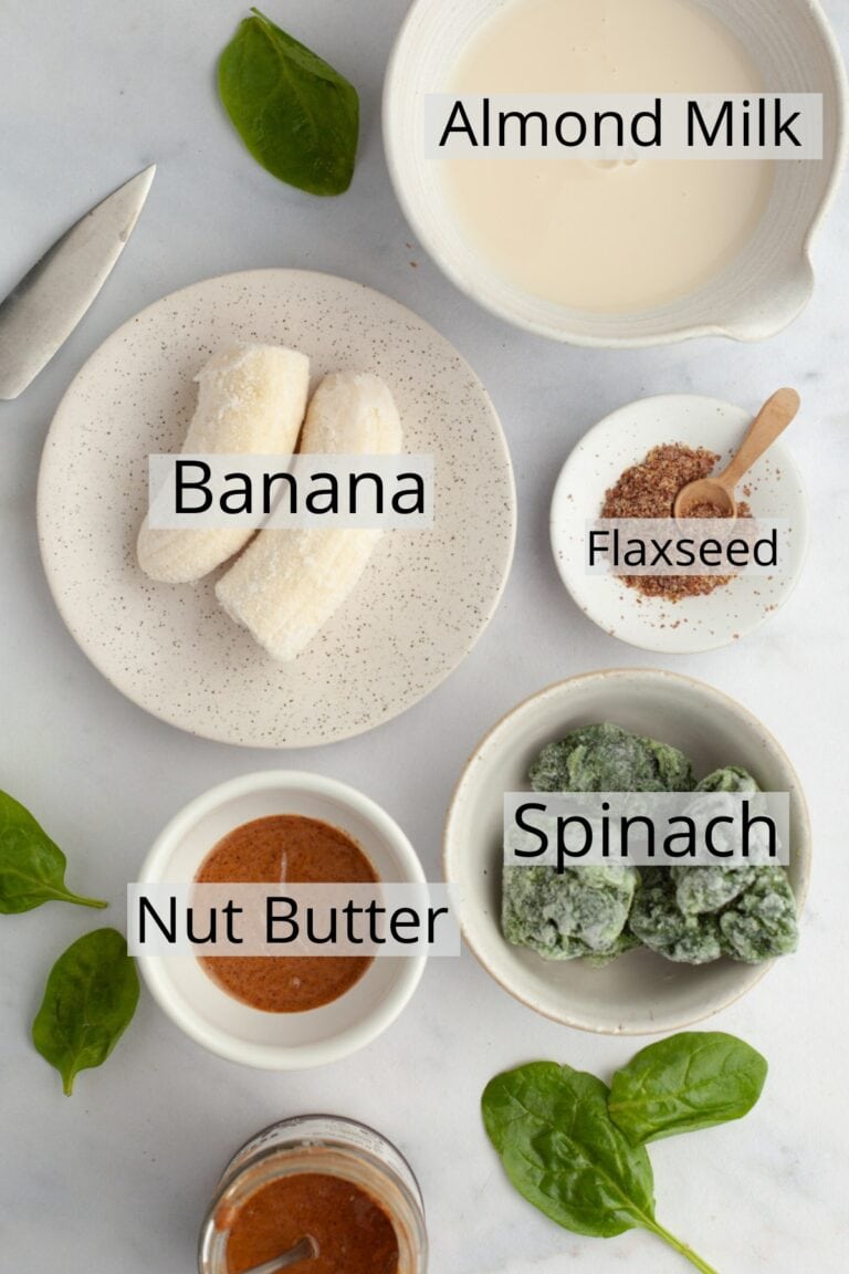 Image showcasing Creamy Banana Spinach Smoothie - Alpine Ella