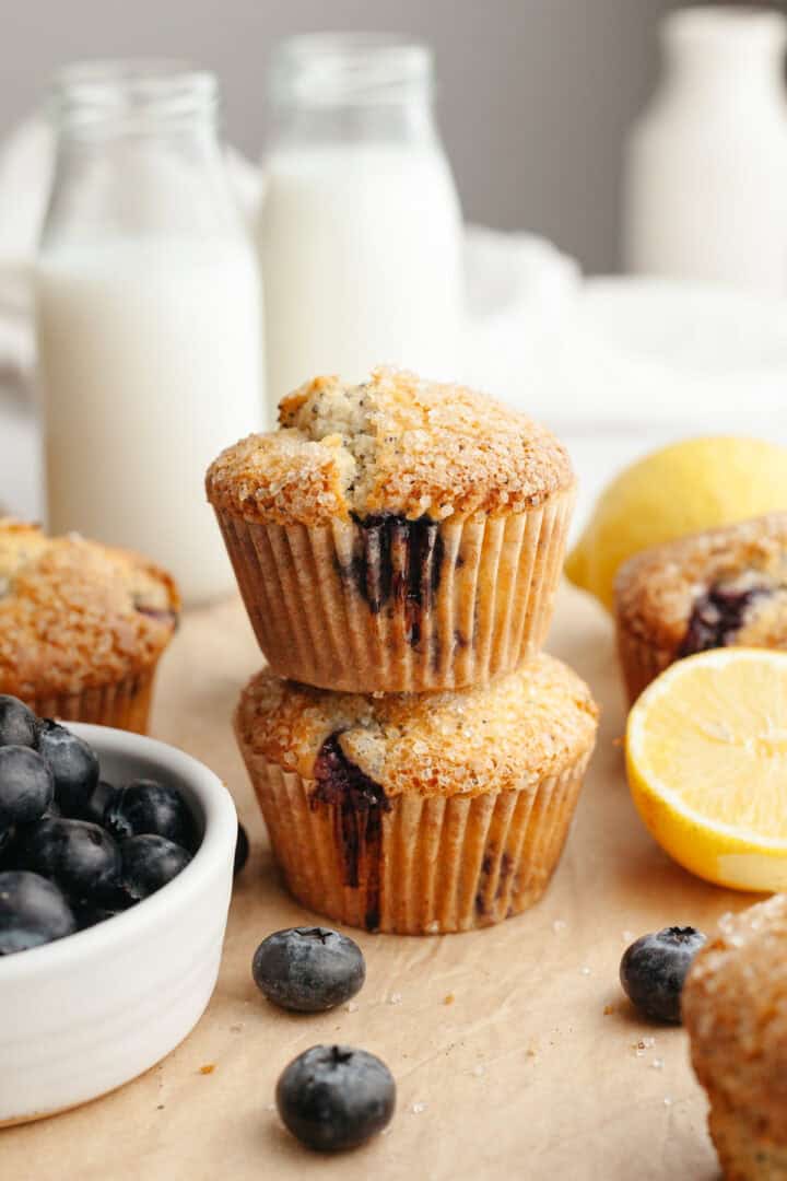 Easy Blueberry Lemon Poppy Seed Muffins (One Bowl Recipe) - Alpine Ella