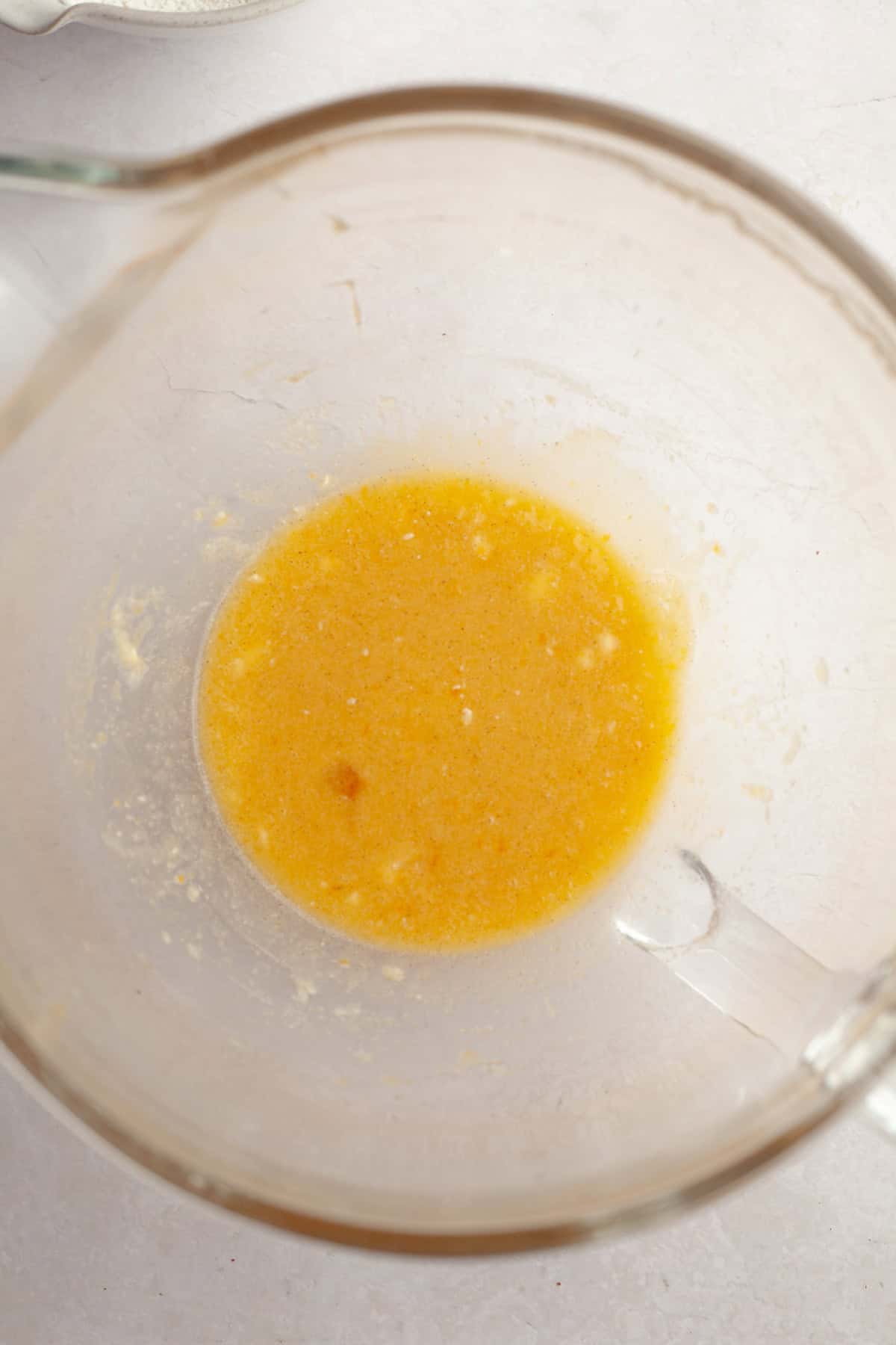 Cupcake batter in a bowl.