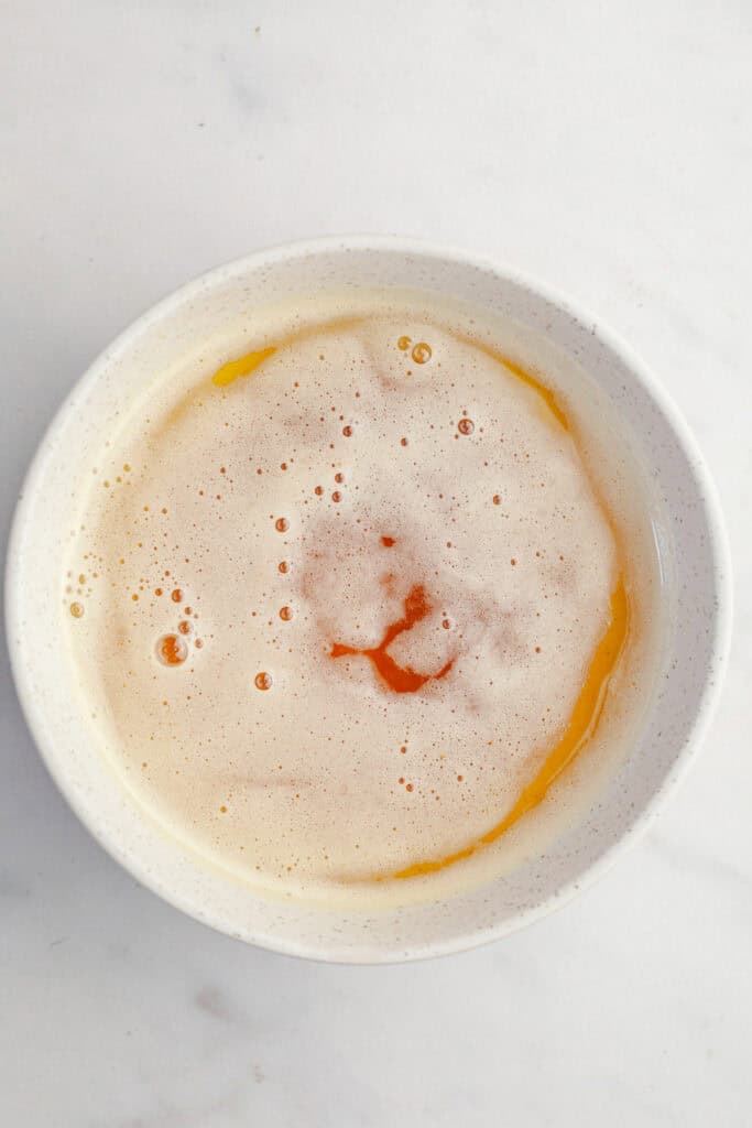 A bowl of brown butter.