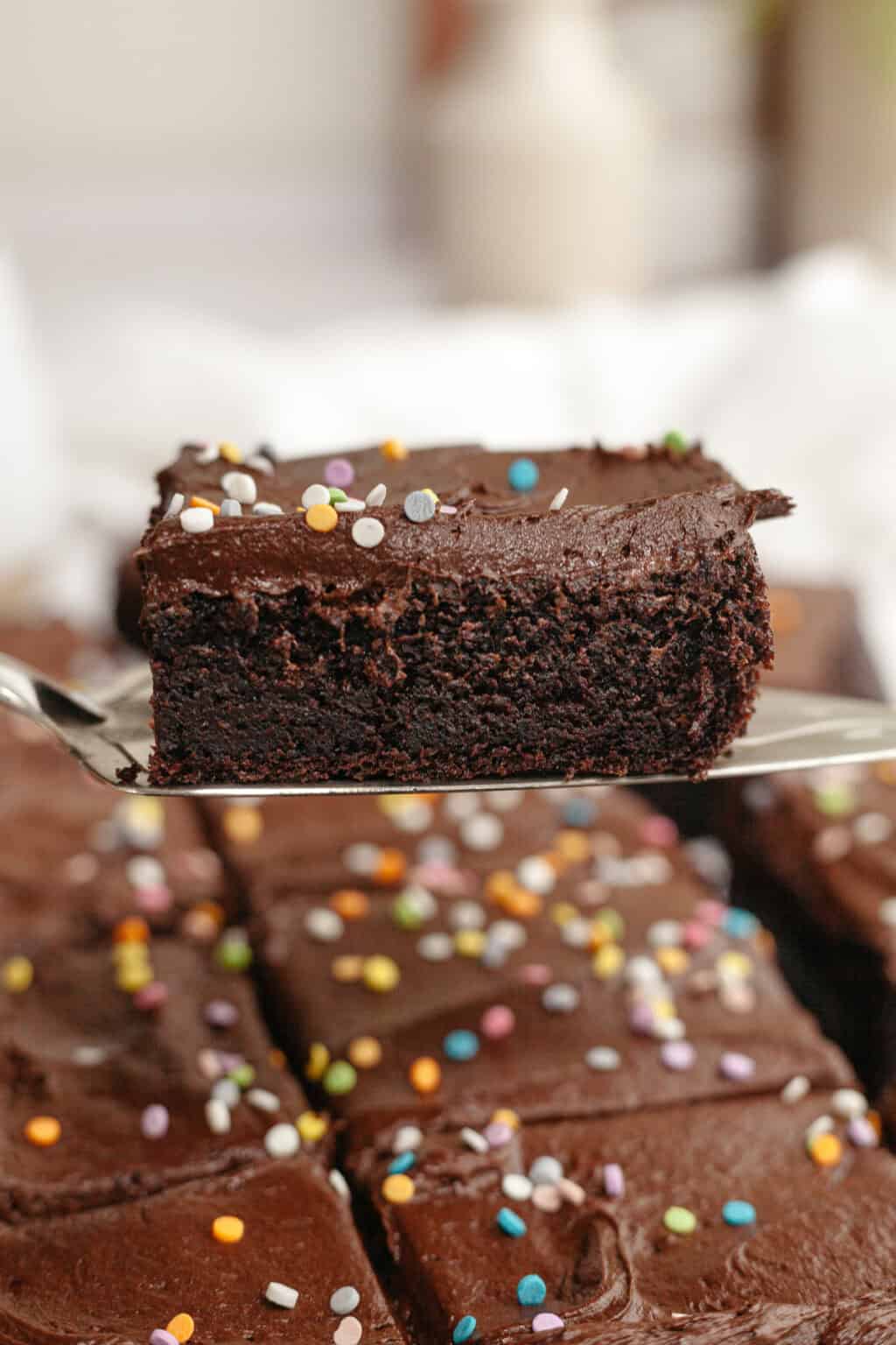 One Layer Chocolate Cake (Sheet Cake) - Alpine Ella